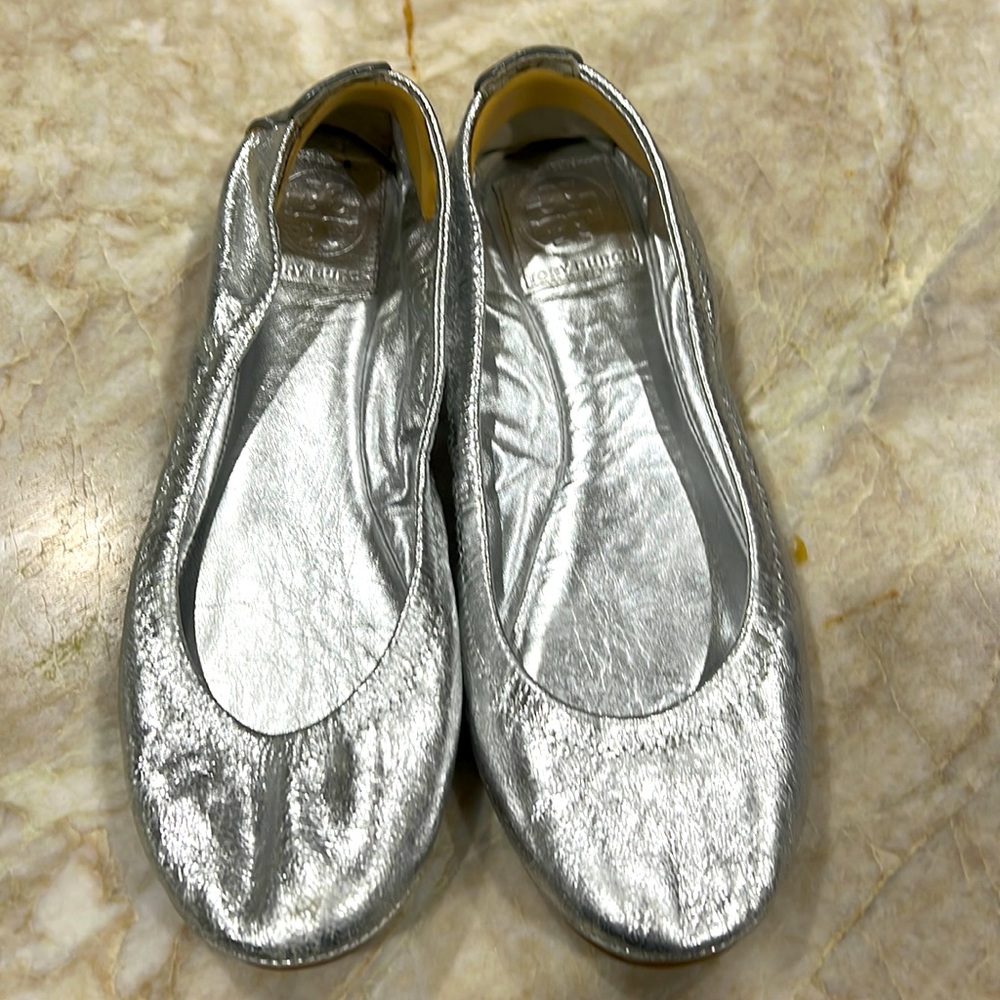 Tory Burch Slipper silver Worn Once